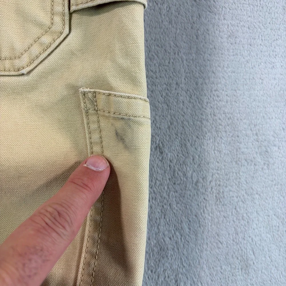 LL Bean Katahdin Iron Works Canvas Nor'‎ Eastern Cotton Carpenter Tan Pant 36x30
